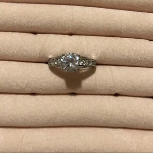 CZ engagement style wedding ring